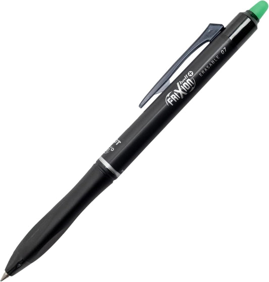 Pilot Frixion Ball Plus Boligrafo Borrable - Punta de 0.7mm y Trazo de 0.35mm - Recargables - 80% de Plastico Reclclado - Color Verde - Cantidad: 10