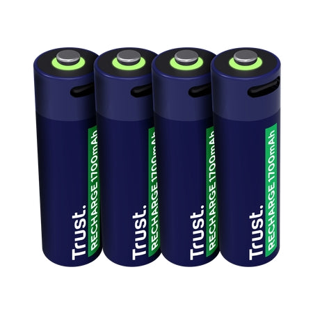 Trust Pack de 4 Pilas Recargables 1700 mAh AA