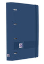 Oxford Europeanbinder Live & Go A4+ Carpeta Tamaño A4+ con Recambio de 100 Hojas Cuadricula 5x5mm - Tapa de Plastico Polyfoam - Cierre con Goma - Color Azul Marino