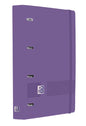 Oxford Europeanbinder Live & Go A4+ Carpeta Tamaño A4+ con Recambio de 100 Hojas Cuadricula 5x5mm - Tapa de Plastico Polyfoam - Cierre con Goma - Color Lila
