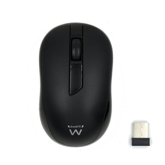 Ewent Raton Inalambrico 2.4hz - Receptor USB-A - 1000dpi - 1 Bateria AA (Incluida) - Color Negro