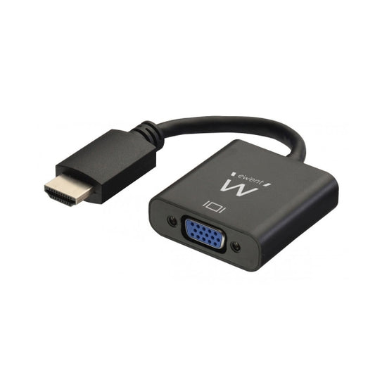 Ewent EW9864 Convertidor HDMI a VGA con Audio - Resolucion Maxima 1920 x 1200 -Color Negro