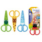 Bismark Kids Plastica Tijera Escolar de Plastico - Decoradas con Animales - Punta Roma - 4 Diseños Surtidos - Cantidad: 24