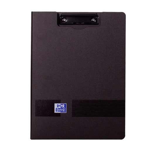 Oxford Live & Go Carpeta con Pinza Metalica - Fabricada en Polifoam - Bolsillo Interior - Color Negro