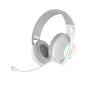 Coolbox WB01 Auriculares Gaming Inalambricos con Microfono - Conectividad Bluetooth 5.4, Inalmabrica 2.4Ghz o Jack - Iluminacion RGB - Autonomia hasta 20h - Cancelacion de Ruido - Color Blanco