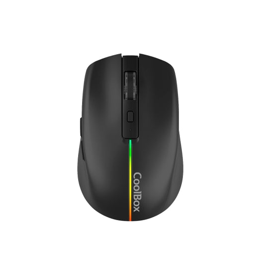 Coolbox W01 Raton Gaming Inalambrico 1600dpi - 6 Botones - Iluminacion RGB - Color Negro