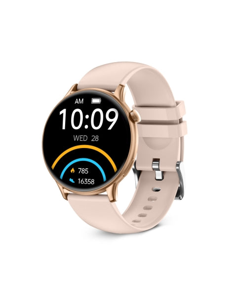 Ksix Core2 Smartwatch - Pantalla AMOLED 1,43? AMOLED - Autonomia Hasta 5 Dias - Modos Deporte y Salud, Llamadas, Asistentes de voz - IP67 - Color Rosa
