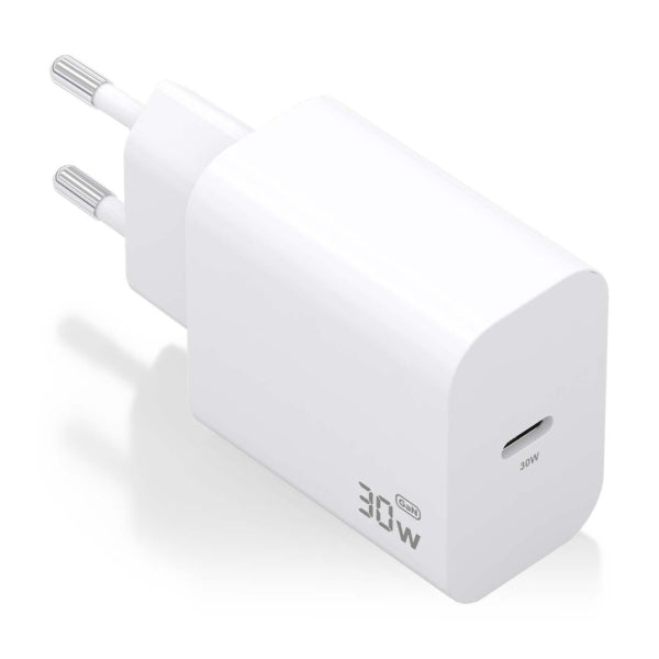 Aisens Cargador GaN 30W - USB-C PD3.0 - Color Blanco