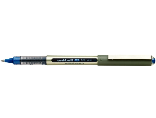 Uni-ball Eye Fine UB-157E Boligrafo de Tinta Liquida - Punta de Bola 0.7mm - Tinta Resistente al Agua y Luz - Sistema de Control de Tinta - Color Azul - Cantidad: 12