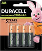 Duracell Pilas Recargables NiHM AA LR6 1.2V 2500mAh - Precargadas - (4 unidades)