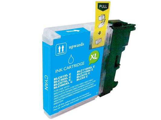 Brother LC980XL/LC1100XL/LC985XL Cyan Cartucho de Tinta Generico