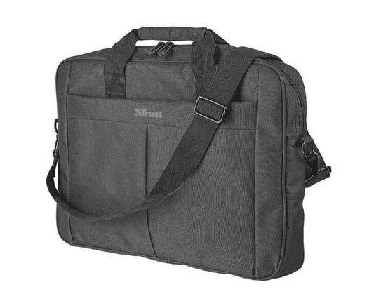Trust Primo Maletin para Portatil hasta 16" - Bolsillo Exterior - 2 Compartimentos Interiores - Bandolera - Color Negro