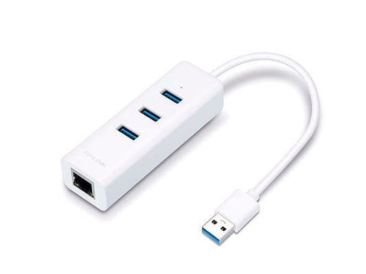 TP-Link UE330 Hub de 3 Puertos USB 3.0 y Adaptador Ethernet Gigabit