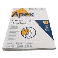 FELLOWES FUNDAS DE PLASTIFICAR APEX 80 MICRAS A4 BRILLO PACK 100 UD