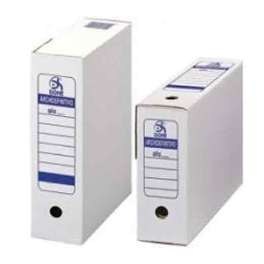 DOHE CAJA ARCHIVO DEFINITIVO FOLIO MONTAJE RÁPIDO CARTÓN BLANCO PACK 50 UD
