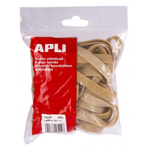 APLI GOMA ELÁSTICA MARRÓN CAUCHO 200X10MM 100 GR