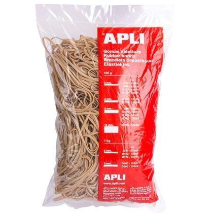 APLI GOMA ELÁSTICA MARRÓN CAUCHO 100X5MM 100 GR.