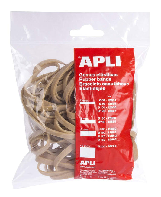 APLI GOMA ELÁSTICA MARRÓN CAUCHO 120X2MM 100 GR.