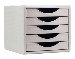 ARCHIVO 2000 MÓDULO ARCHIVOTEC 5 CAJONES VÁLIDO PARA FORMATO DIN A4, FÓLIO Y SUBCARPETA 340X270X260 MM GRIS