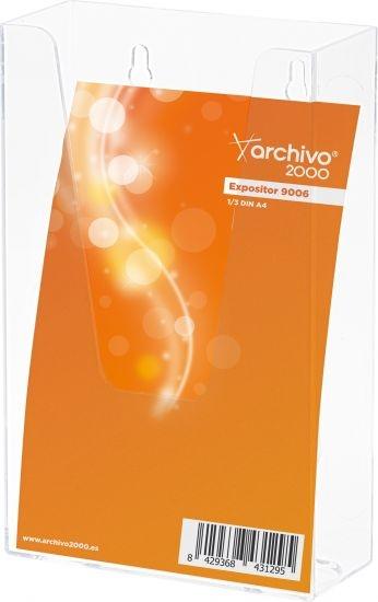 ARCHIVO 2000 PORTAFOLLETOS MURAL ARCHIVO 2000 "PREMIUM" ESPESOR 3 MM 1/3 DIN A4 VERTICAL 45X115X180 MM