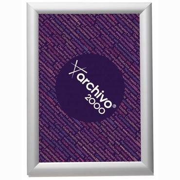 ARCHIVO 2000 EXPOSITOR MURAL SNAP FRAME CON MARCO MONTABLE DIN A4 VERTICAL / HORIZONTAL 10X240X330 MM PLATA