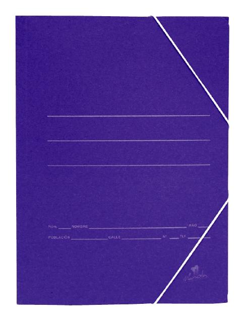 MARIOLA CARPETA CARTÓN BÁSICA 500GR GOMAS SOLAPA FOLIO 34X25CM CARTÓN MATE AZUL -20U-