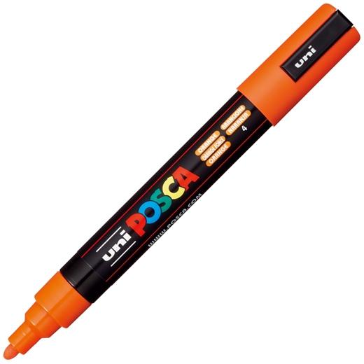 Posca PC-5M Marcador de Pintura - Punta de Poliester 1.8-2.5mm - Tinta Base al Agua - Resistente a la Luz - Color Naranja