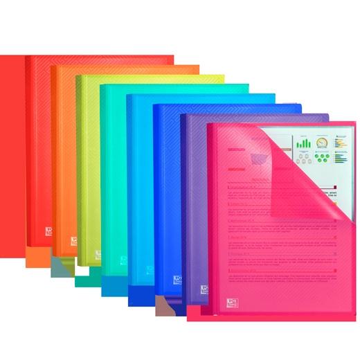 OXFORD CARPETA 20 FUNDAS CRISTAL FIJAS URBAN PP COLORES SURTIDOS A4 -10U-