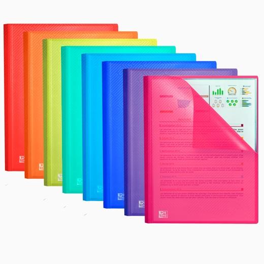 OXFORD CARPETA 30 FUNDAS CRISTAL FIJAS URBAN PP COLORES SURTIDOS A4 -10U-