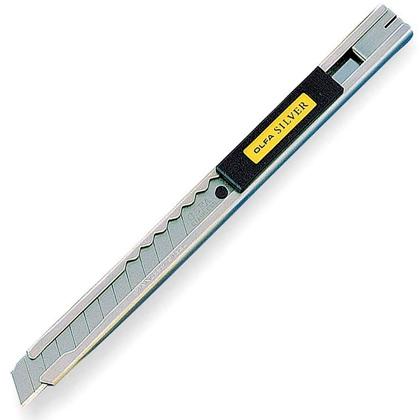 OLFA CUTTER SILVER  / CUCHILLA FRACTURABLE DE 9 MM / SISTEMA AVANCE CUCHILLA AUTOMATICO