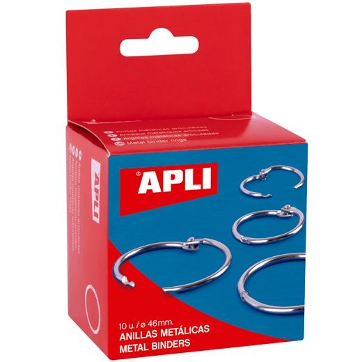 APLI ANILLAS METÁLICAS ARTICULADAS Ø51MM CAJA 10 UD NIQUELADAS