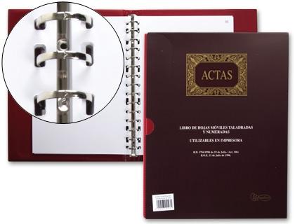 MIQUELRIUS LIBRO DE ACTAS DIN A4 NATURAL 100 HOJAS REMOVIBLES