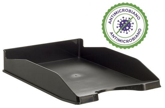 ARCHIVO 2000 BANDEJA ARCHIVO 2000 ANTIMICROBIANA APILABLE EN 3 POSICIONES FONDO LISO FORMATO DIN A4 Y FOLIO 345X255X60 MM NEGRO