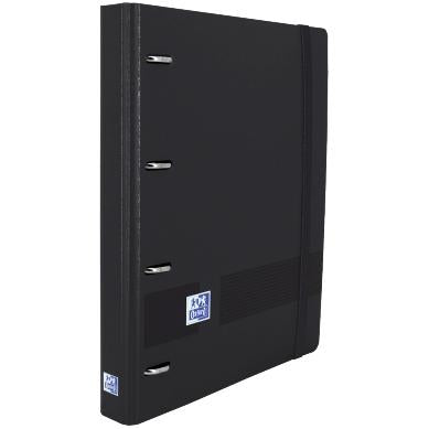 OXFORD CARPETA ANILLAS 4 X 35MM LIVE&GO EUROPEANBINDER C/RECAMBIO A4+ 5X5 TAPA POLYFOAM NEGRO