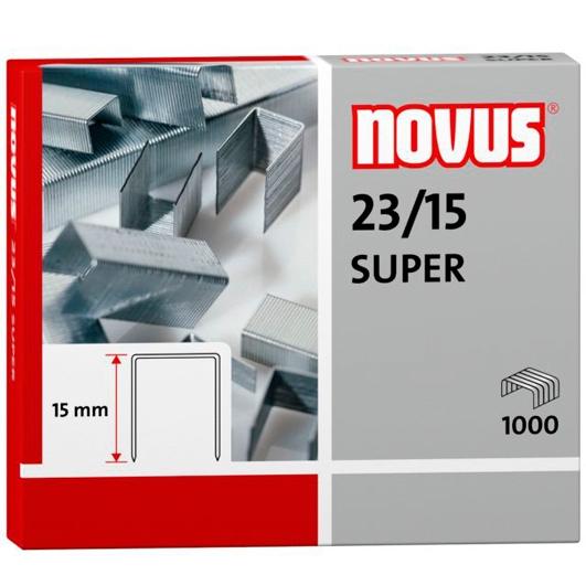 NOVUS GRAPAS SUPER 23/15 PARA GRAPADORAS DE GRUESOS CAJA 1000 UD