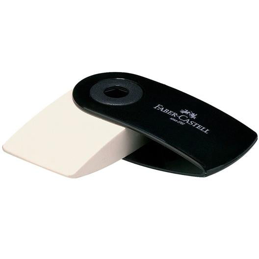 FABER CASTELL  GOMA DE BORRAR SLEEVE MINI CON FUNDA NEGRO