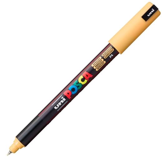 Posca PC-1MR Marcador de Pintura - Punta Roller de Fibra 0.7mm - Linea Extrafina - Tinta Pigmentada Base al Agua - Resistente a la Luz - Color Albaricoque