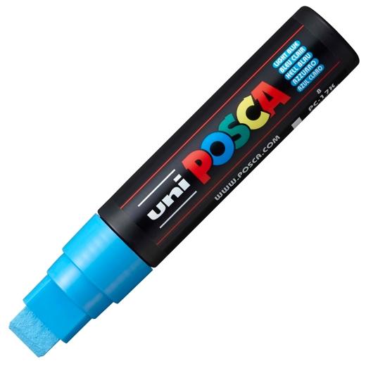 Posca PC-17K Marcador de Pintura - Punta Biselada de Poliester 15mm - Ancho de Trazo Muy Grueso - Tinta Base al Agua - No Permanente - Resistente a la Luz - Color Azul Claro