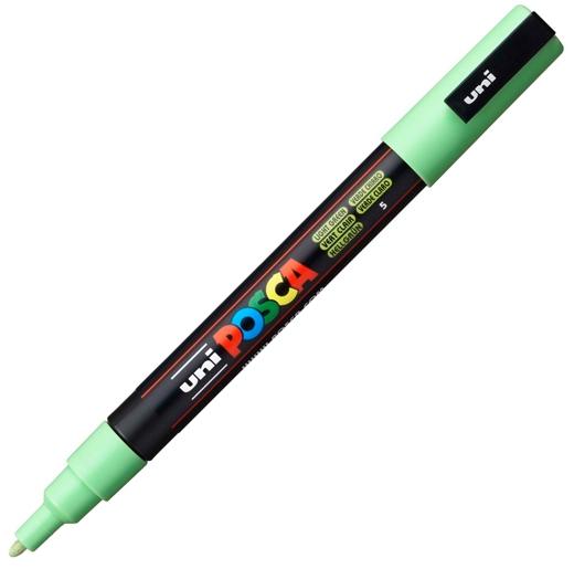 Posca PC-3M Marcador de Pintura - Punta Conica 0.9-1.3mm - Tinta Base al Agua - No Permanente - Resistente a la Luz - Color Verde Claro