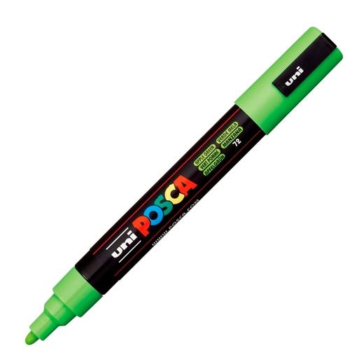 Posca PC-5M Marcador de Pintura - Punta de Bala 1.8-2.5mm - Tinta Base al Agua - Resistente a la Luz - No Permanente - Color Verde Manzana