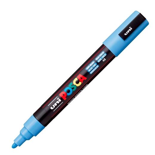 Posca PC-5M Marcador de Pintura - Punta de Poliester 1.8-2.5mm - Tinta Base al Agua - Resistente a la Luz - No Permanente - Color Azul Cielo
