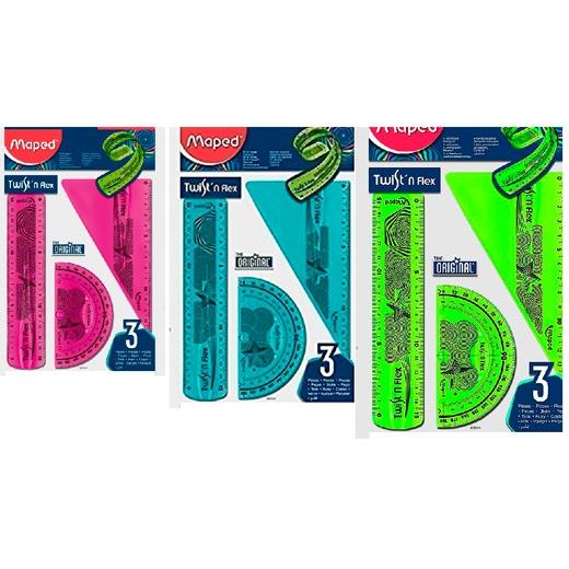 MAPED REGALAS TWIST´N FLEX ORIGINAL 15CM C/SURTIDOS KIT 3 PIEZAS