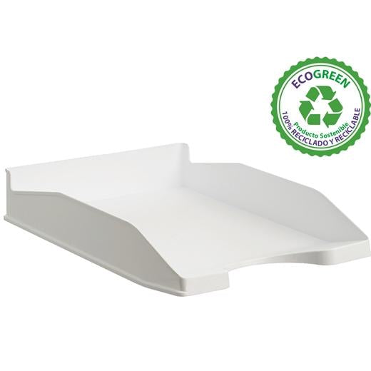 ARCHIVO 2000 BANDEJA ECOGREEN APILABLE 3 POSICIONES 345X255X60MM RECICLADO BLANCO PASTEL
