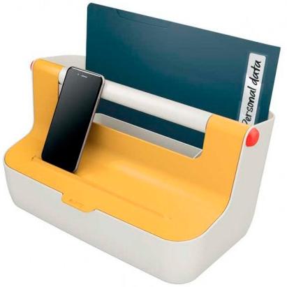 LEITZ CAJA DE ALMACENAMIENTO PORTÁTIL COSY C/ASA ABS AMARILLO