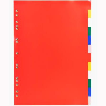 EXACOMPTA SEPARADORES 12 POSICIONES A4 PP FLEXIBLE OPACO COLORES NEUTROS