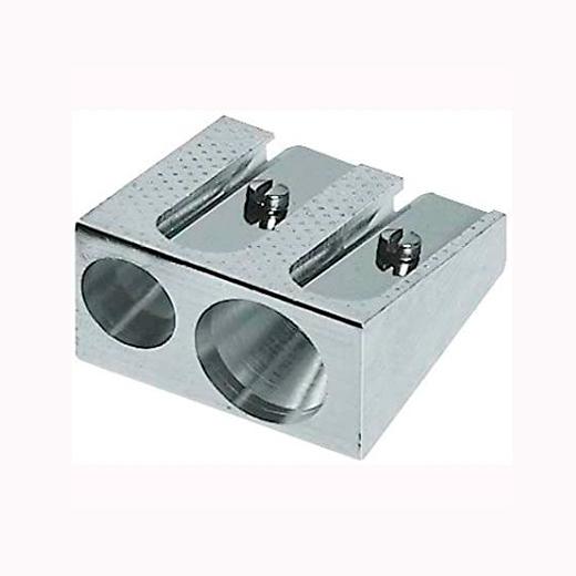 FABER CASTELL AFILALÁPICES DOBLE 50-34  METAL PLATA