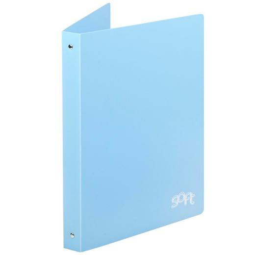 CARCHIVO CARPETA ANILLAS 4 X 25MM FOLIO POLIPROPILENO SOFT PACK 5 UD AZUL PASTEL