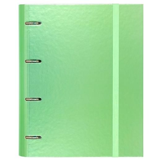 CARCHIVO CARPETA ANILLAS 4 X 35MM CARPEBLOCK METAL C/RECAMBIO 100H A4 90GR 1 BANDA COLOR CARTÓN PLASTIFICADO VERDE