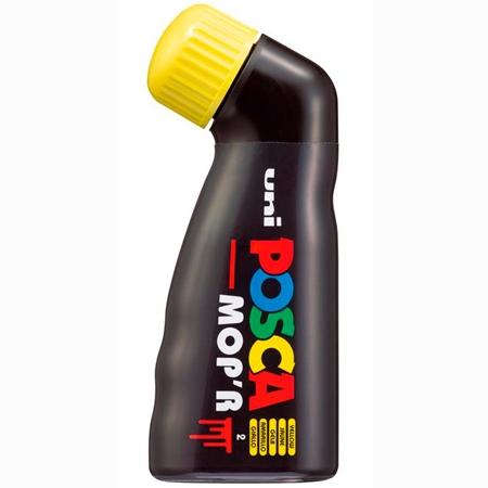 Posca PCM-22 Marcador de Pintura - Punta Redondeada de Gomaespuma 3-19mm - Tinta Base al Agua - Multi Efectos - No Permanente - Resistente a la Luz - Inodoro - Color Amarillo