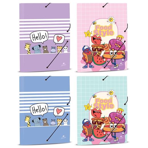MARIOLA CARPETA CON GOMAS Y SOLAPAS FOLIO 34X26CM 4 DISEÑOS SURTIDOS COLE Nº3